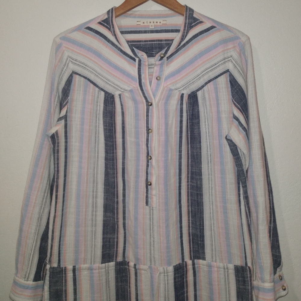 💥SALE💥XIRENA Emersyn Multi Striped Dress - Picture 5 of 11